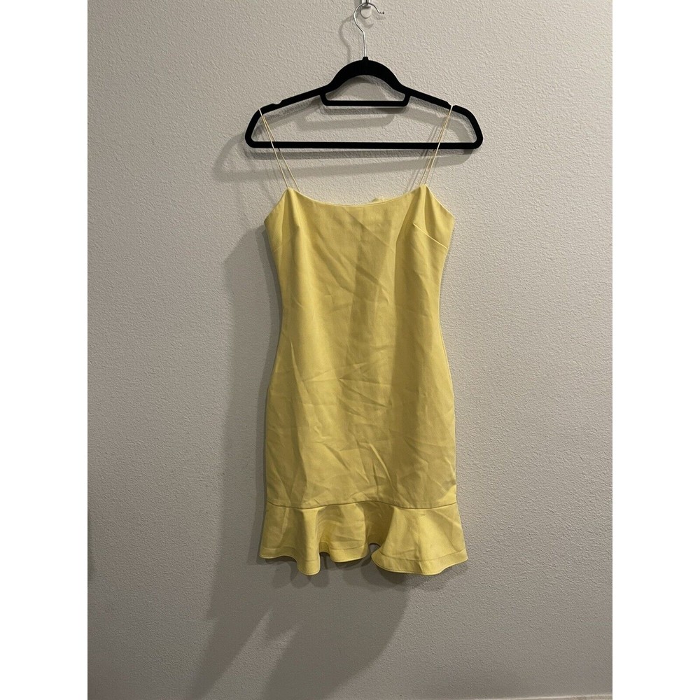 Likely Banks Flounce Sheath Yellow Dress Sz4
